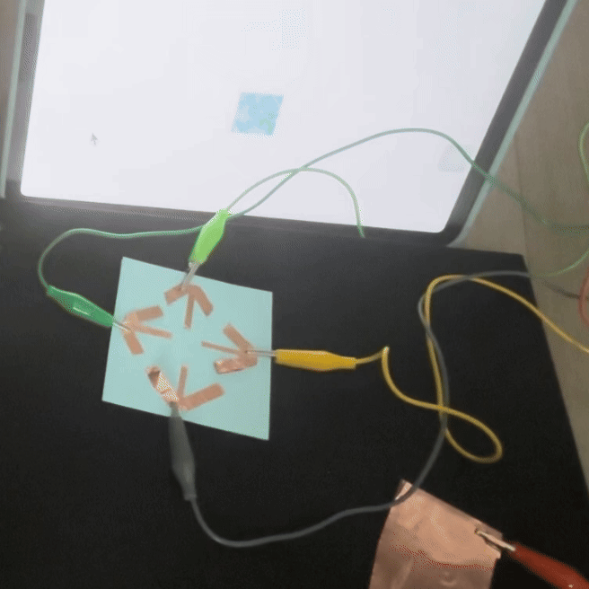 Here I am showing this arrow pad I have created and how it can be used to rotate the cube.